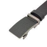 Curea premium din piele naturală neagră pentru bărbați – cataramă automată C004 - imagine 4