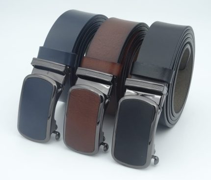Curea MenStyle din piele naturală, cataramă cu prindere automată
