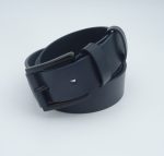 Curea din piele naturală, cataramă mată cu pin - imagine 3