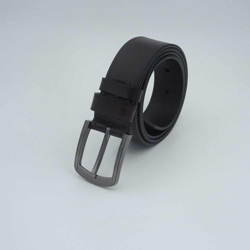 Evros-Curele-portofele-genti-si-accesorii-de-piele-RDE-1402-V1-1-02.jpg Curea din piele naturală, model cusături, cataramă cu pin - imagine 1