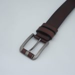 Curea din piele naturală, design piele cataramă - imagine 3