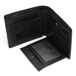 Portofel Bărbătesc din Piele Naturală Negru cu Închidere Magnetică și Protecție Card RFID PB02 - imagine 3