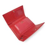 Portofel damă roșu din piele naturală, cu capsă – PD-1973-1ROSU - imagine 6