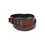 Curea elegantă din piele naturală de vită, închidere automată, 3,5 cm lățime - imagine 10