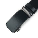 Curea bărbătească din piele naturală neagră, cataramă automată, 3,5 cm – SL26-7 - imagine 3