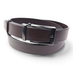 Curea bărbați maro din piele naturală 3,5 cm, automată – 45918-2 - imagine 2