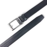 Curea bărbați neagră din piele naturală 3,5 cm, automată – 45918-2 - imagine 3