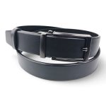 Curea bărbați neagră din piele naturală 3,5 cm, automată – 45918-2 - imagine 2
