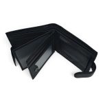 Portofel bărbați negru din piele naturală cu capsă – PB-005-13 - imagine 7