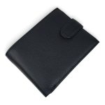 Portofel bărbați negru din piele naturală cu capsă – PB-005-13 - imagine 2
