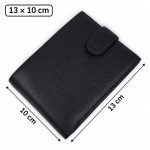 Portofel bărbați negru din piele naturală cu capsă – PB-005-13 - imagine 9