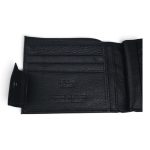 Portofel bărbați negru din piele naturală cu capsă – PB-005-13 - imagine 8