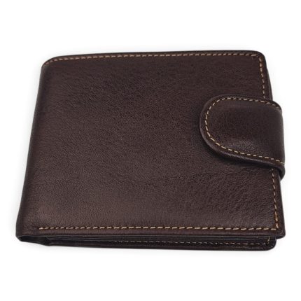 Portofel bărbați negru din piele naturală EVROS PB-372-211, cu închidere magnetică și protecție carduri, 12 × 10 cm