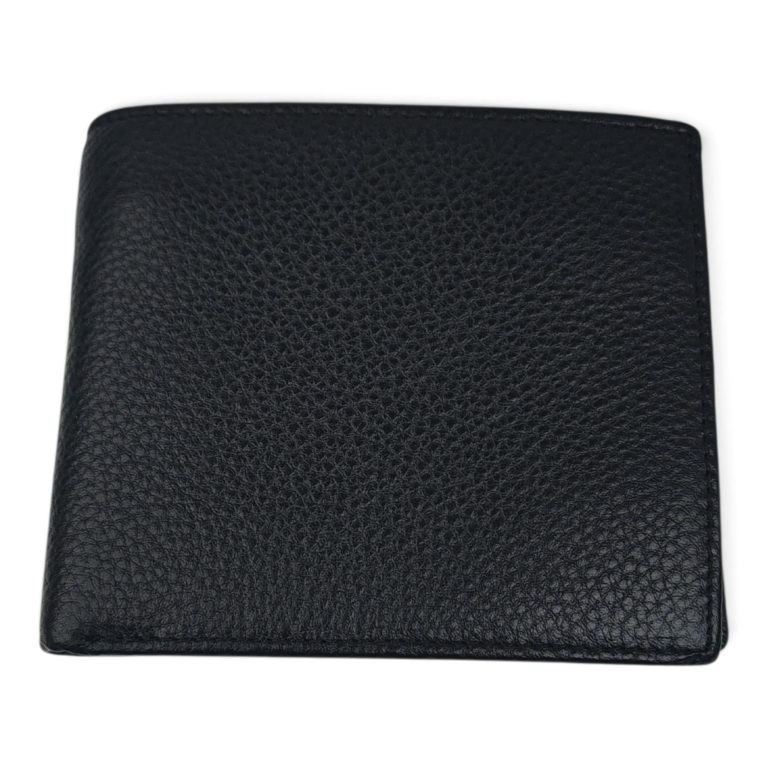 Portofel bărbați negru din piele naturală EVROS PB-372-211, cu închidere magnetică și protecție carduri, 12 × 10 cm