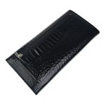 Portofel damă negru din piele naturală lăcuită – PD-AE501-1 - imagine 3