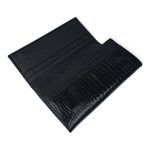 Portofel damă negru din piele naturală lăcuită – PD-AE501-1 - imagine 4