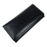 Portofel damă negru din piele naturală lăcuită – PD-AE501-1 - imagine 2