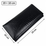 Portofel damă negru din piele naturală lăcuită – PD-AE501-1 - imagine 7