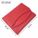 Portofel damă roșu din piele naturală, cu închidere magnetică – EVROS PD-1835 - imagine 9