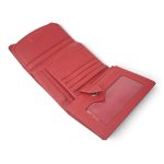 Portofel damă roșu din piele naturală, cu închidere magnetică – EVROS PD-1835 - imagine 4