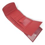 Portofel damă roșu din piele naturală, cu închidere magnetică – EVROS PD-1835 - imagine 5
