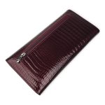Portofel damă vișiniu din piele naturală lăcuită – PD-AE501-1 - imagine 3