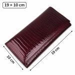 Portofel damă vișiniu din piele naturală lăcuită – PD-AE501-1 - imagine 8