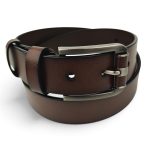 Set cadou barbati maro EVROS SC-02M – Curea 4 cm și portofel din piele naturală, cutie magnetică premium, maro, cutie magnetică premium - imagine 9