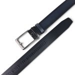 Curea bărbați bleumarin din piele naturală 3,5 cm, automată – 45918-2 - imagine 3