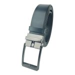 Curea bărbați bleumarin din piele naturală EVROS 45918-2, 3,5 cm, cu cataramă automată