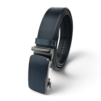 Curea bărbătească bleumarin din piele naturală EVROS SL26-7, lățime 3,5 cm
