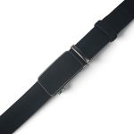 Curea bărbați piele întoarsă neagră, automată, 3,5 cm – SL26-11 - imagine 3