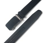 Curea bărbați piele întoarsă neagră, automată, 3,5 cm – SL26-11 - imagine 5