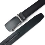Curea bărbați gri închis din piele naturală, 3,5 cm – EVROS SL26-7 - imagine 4