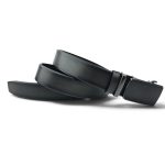 Curea bărbați gri închis din piele naturală, 3,5 cm – EVROS SL26-7 - imagine 2