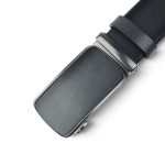 Curea bărbați gri închis din piele naturală, 3,5 cm – EVROS SL26-7 - imagine 3
