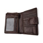 Portofel bărbați din piele naturală maro PB01-8025, cu închidere magnetică, EVROS
